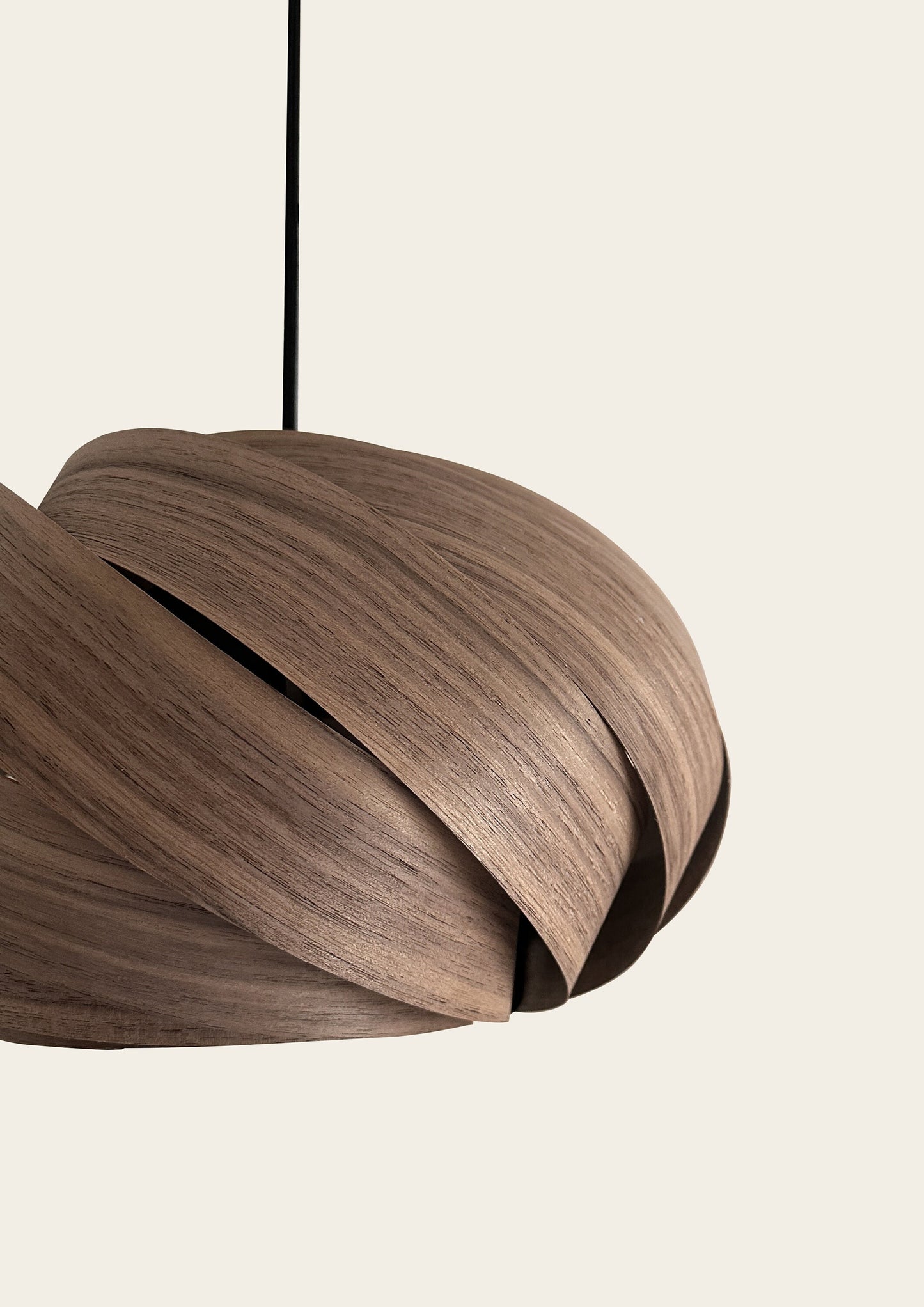 Wood Pendant Light, Handmade Lamp, Ceiling lamp, Home Decor, Walnut tree, Industrial Lamp, Wood Lampshade, Mid century modern, Kitchen light