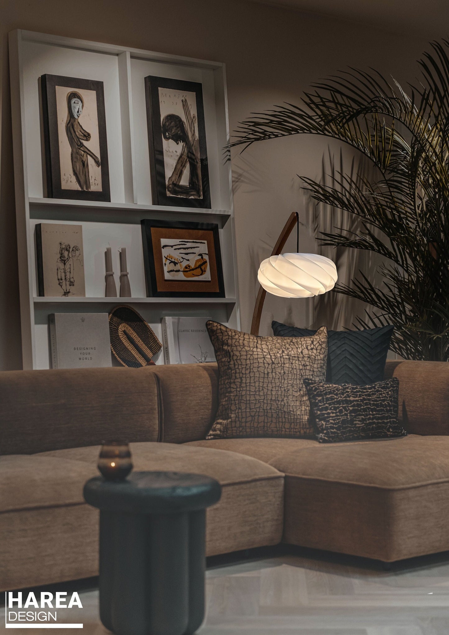 Wood floor lamp | Wood light | Mid Century Modern | White lamp | Natural Wood | Scandinavian design | Minimalist lifestyle | Unique lamp