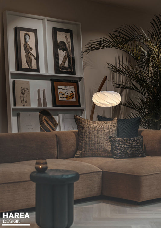 Wood floor lamp | Wood light | Mid Century Modern | White lamp | Natural Wood | Scandinavian design | Minimalist lifestyle | Unique lamp