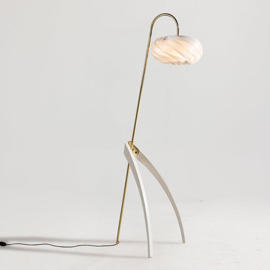 Floor lamp | Mid Century Modern | Luxury Chandelier | Gold Floor light | Modern decor | White Chandelier | Standing Lamp | Tripod light