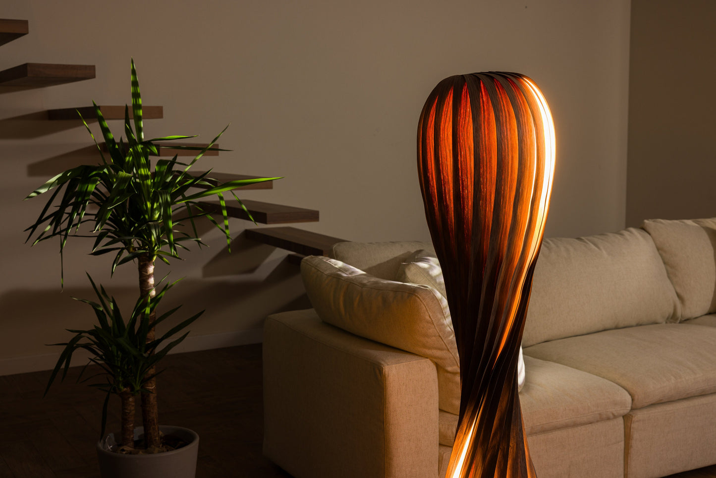 Wood floor lamp | Mid Century Modern | Dining lamp | Natural Wood | Home lighting | Minimalist lamp | Tall floor lamp