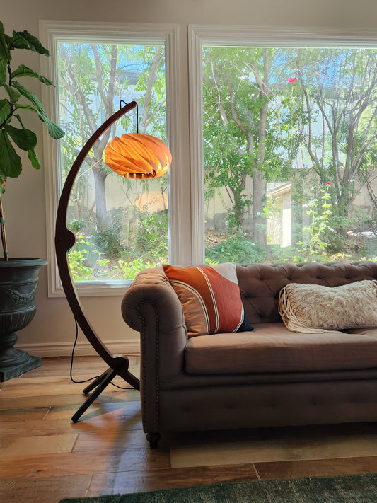 Wood floor lamp | Mid Century Modern | Minimalist floor lamp | Natural Wood Lighting | Vintage Style Lamp | Custom Wood Lamp | Unique lamp
