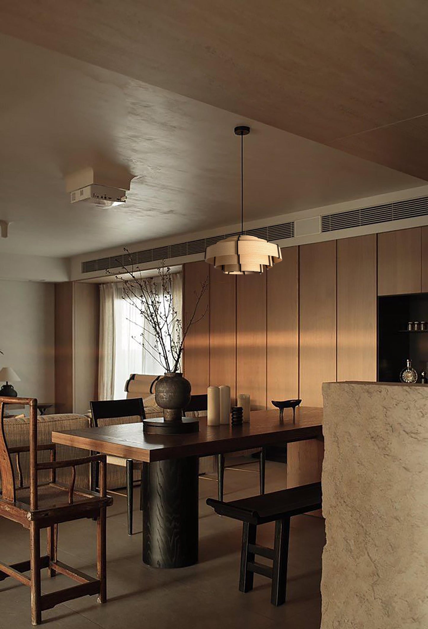 Wood Pendant Light | Handmade Lamp | Ceiling lamp | Home Decor | Industrial Lamp | Wood chandelier | Dining table lamp | Mid century modern